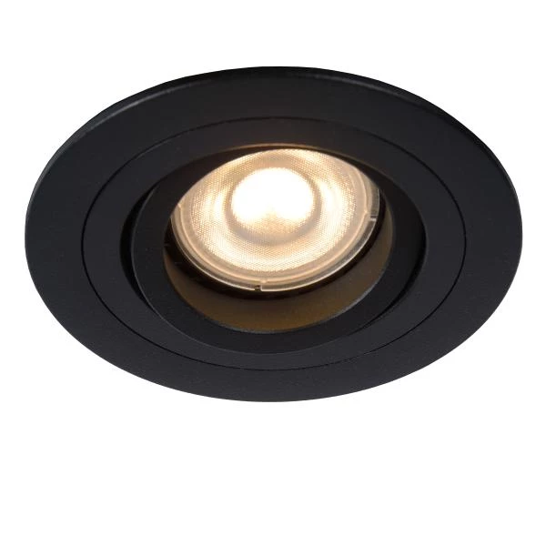 Lucide TUBE - Spot encastrable - Ø 9,2 cm - 1xGU10 - Noir - détail 1